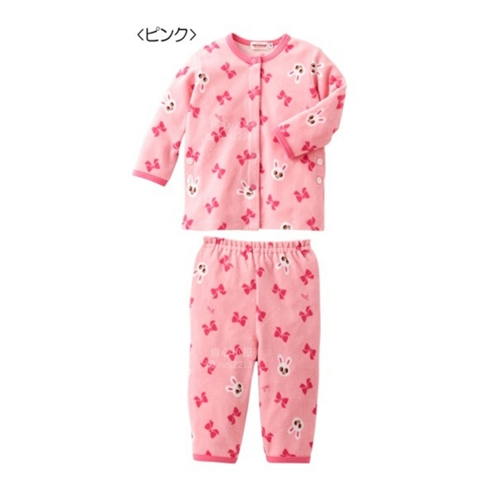 miki house baby girl fleece pajamas